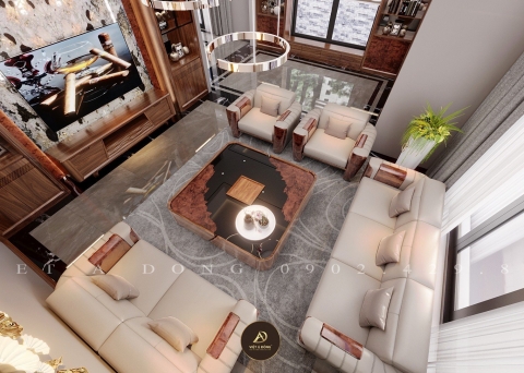 Sofa gỗ óc chó CHARM SF - 04